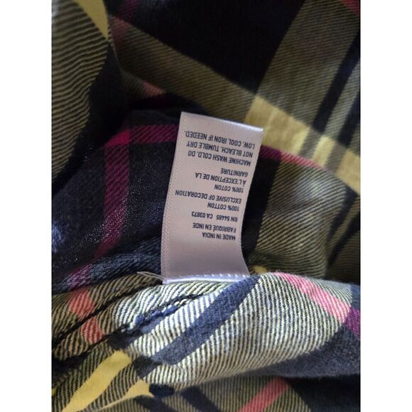 American Eagle Women's Cotton Flannel Button Down Long Sleeve Shirt Size Medium - Picture 6 of 6